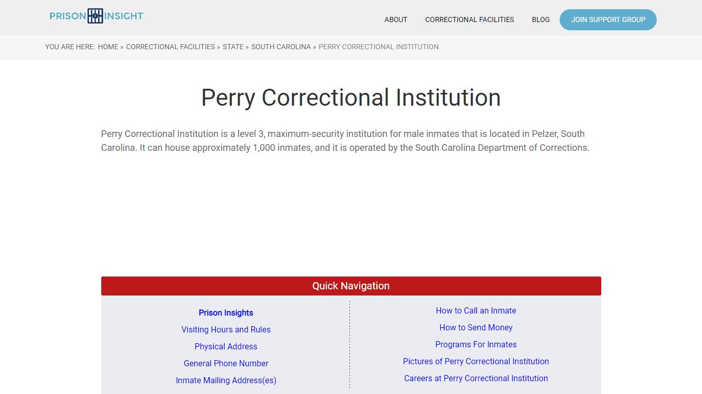 Perry Correctional Institution - Prison Insight